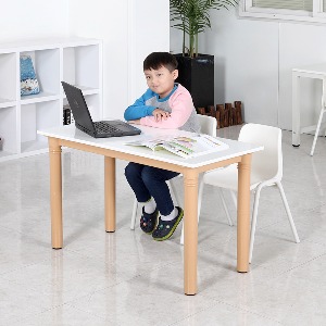 아동용책상의자  큐티 화이트 키즈열공 2인세트 (W1000)